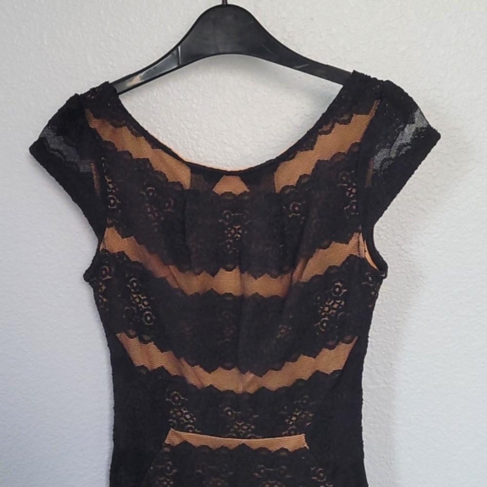 Mystic, size small, black lace dress - Picture 2 of 6